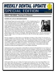 Weekly Dental Update Special Edition 2019-03-10 PASSING OF CAPTAIN RICHARD HARPER