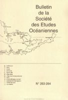 Bulletin de la Société des Études Océaniennes numéro 263-264