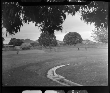 View toward bowling green, Rakiraki, Fiji