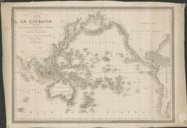 Carte de l'Oceanie contenant l'Australie, la Polynesie, et les iles Asiatiques / dressée par Raynaud Géographe