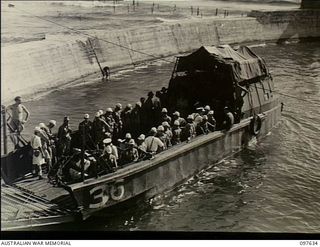 Ocean Island, South Pacific. 1945-10-02. Following the surrender of the Japanese Forces the Island was occupied by members of the 31/51 Australian Infantry Battalion, Australian Military Forces, ..