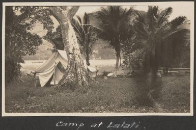 Surveyors' camp at Lalati, Beqa Island, May 1929