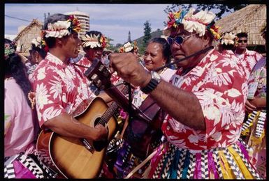 South Pacific Festival of the Arts, Apia, 1996. Performers from Tuvalu