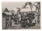 Group of men and boys, Anglican Mission Station, Eastern Papua, c1949