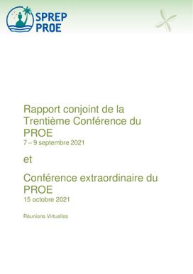 Rapport conjoint de la Trentième Conférence du PROE : 7 – 9 Septembre 2021 et Conférence extraordinaire du PROE : 15 Octobre 2021 - Réunions Virtuelles