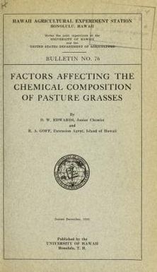 Factors affecting the chemical composition of pasture grasses