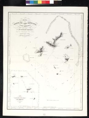 Carte groupe des Iles Manga-Reva (Iles Gambier) / Levee et dressee par Mr. Vincendon Dumoulin Ingenieur hydrographe de la marine a bord de la corvette L'Astrolabe aout 1838