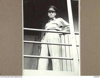 KWIARA, CHINA STRAITS, 1943-07-03. CAPTAIN W.A.D. FOREMAN OF THE 1ST AUSTRALIAN WATER TRANSPORT GROUP, SKIPPER OF THE AB-20