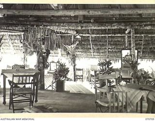 SEVENTEEN MILE, PORT MORESBY, PAPUA, NEW GUINEA, 1944-03-01. AN INTERIOR VIEW OF THE SISTERS' MESS AT THE 2/9TH AUSTRALIAN GENERAL HOSPITAL