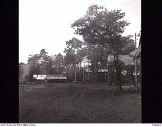 SOGERI, NEW GUINEA. 1943-11-04. A SECTION OF THE SCHOOL SHOWING BARRACKS AND ADMINISTRATIVE BUILDINGS OF THE NEW GUINEA FORCE TRAINING SCHOOL