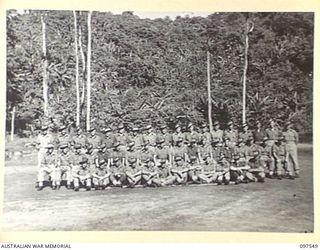 TOROKINA, BOUGAINVILLE. 1945-10-07. MEMBERS OF 3 PLATOON, HEADQUARTERS COMPANY, 24 INFANTRY BATTALION, 15 INFANTRY BRIGADE. (FOR IDENTIFICATION OF 47 NAMED PERSONNEL REFER TO PROVISIONAL CAPTION OR ..