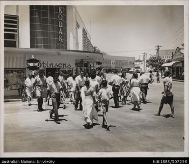 People crossing the road