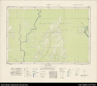 Indonesia, Western New Guinea, Koem, Series: Nederlands-Nieuw-Guinea, Sheet 23-X, 1956, 1:100 000