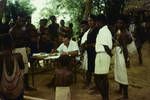 Mobile Health Clinic staff collecting medical data at Maprik village, 1964