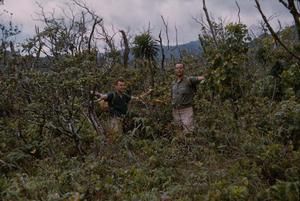 [Ben Stone and unidentified man in Wahiawa Bay, United States]