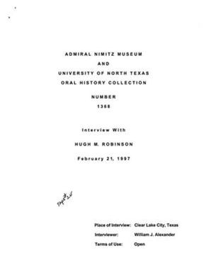 Oral History Interview with Hugh Robinson, February 21, 1997