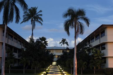 A view showing the C and D wings of the Headquarters Pacific Air Forces (PACAF) building on Hickam Air Force Base, Hawaii (HI)