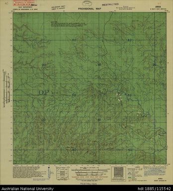 Papua New Guinea, New Britain, Ania, Provisional map, Sheet B56/5, 1943, 1:63 360