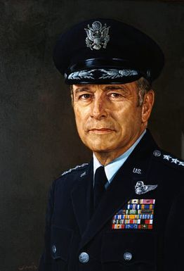 Artwork portrait of US Air Force (USAF) General (GEN) Louis L. Wilson, Jr. Commander of Pacific Air Forces (PACAF) from 01 July 1974 to 31 May 1977