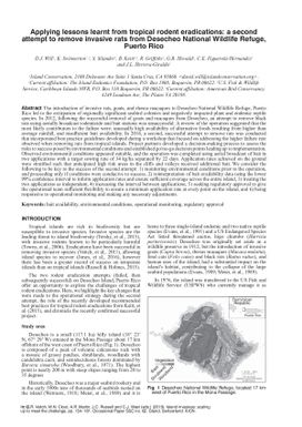 Applying lessons learnt from tropical rodent eradications: a second attempt to remove invasive rats from Desecheo National Wildlife Refuge, Puerto Rico