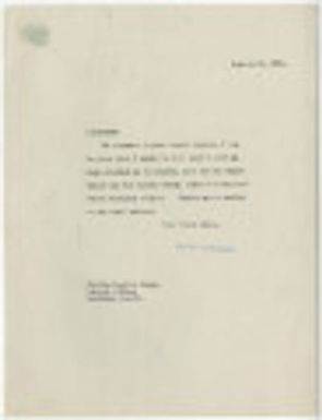 Letter from Clark Wissler to the Pan Pacific Union