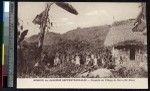 Men in front of a chapel on Buka Island, Papua New Guinea, ca.1900-1930