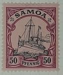 Stamp: Samoan Fifty Pfennig