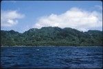 Island from sea, appears to be the island of Savo