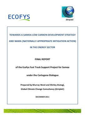 Towards a Samoa low carbon development strategy and Nationally Appropriate Mitigation Action (NAMA) in the energy sector