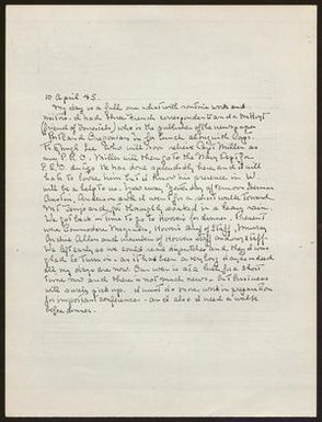 [Letter from Admiral Chester W. Nimitz - April 10, 1945]