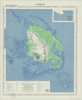 Carte de la Nouvelle Caledonie 150 000: Île des Pins (Kunié)