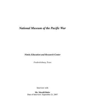 Oral History Interview with Merrill Hofer, September 21, 2007