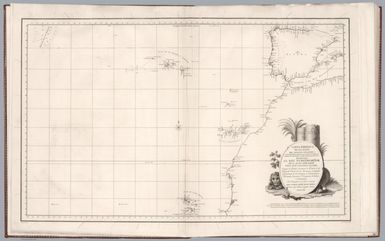 Carta esferica de una parte del Oceano Atlantico ... Y Construida Por el Brigadier de la Real Armada Don VicenteTofino de San Miguel ... Bauza lo delineo. Josef Assensio lo escribio. Ano de 1788. (to accompany) Atlas maritimo de Espana : Madrid MDCCLXXXIX (1789).