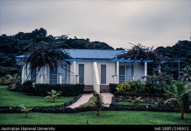 Vanuatu - Building with blue roof