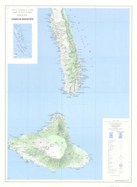 Carte de la Mélanésie au 1100.000 Archipel des Nouvelles Hebrides: Ambrym-Pentecote (8)