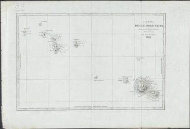Carta delle Isole Taiti : per servire al Viaggio pittoresco intorno al mondo / di D'Urville