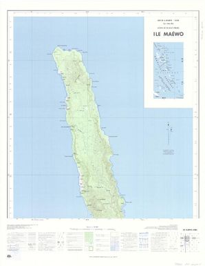 Carte de la Mélanésie - 150 000 (type outre-mer) Archipel des Nouvelles Hébrides: Ile Maewo-Nord