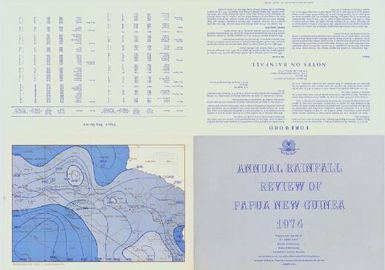 Annual rainfall map, Territory of Papua and New Guinea (Verso 1974)