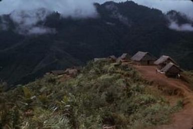 [Landscape of mountain peak at Sarawaket Range, Papua New Guinea]