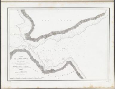 Voyage de la corvette l'Astrolabe : exécuté par ordre du roi, pendant les annees 1826, 1827, 1828, 1829, sous le commandement de M. J. Dumont D'Urville, capitaine de vaisseau.: Plan de la baie Tevai (Iles Vanikoro)