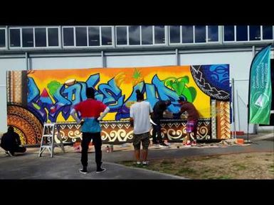 Street Art to raise NCDs awareness in the Pacific - Team Vanuatu at IUHPE2019 in New Zealand