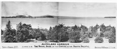 Auckland Harbour claiming to be the naval base of the Empire in the South Pacific.