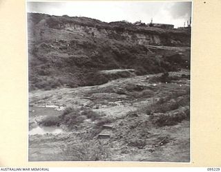 WEWAK POINT, NEW GUINEA, 1945-08-14. A VIEW OF PORTION OF THE ELEVATED HEADLAND