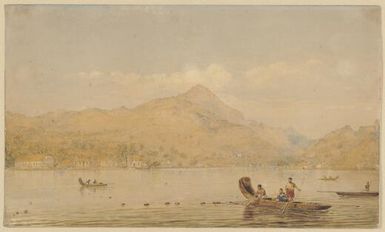 Eastern part of Fare Harbour in Huahine / drawn by W. Finch from a sketch by Captn. R. Elliot for 'Polynesian researches'