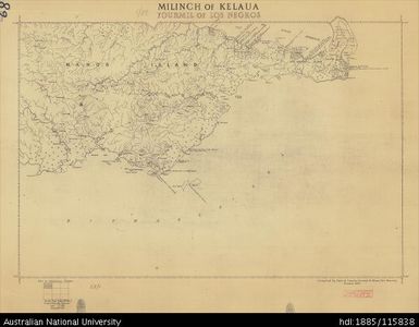 Papua New Guinea, Milinch of Kelaua (Fourmil of Los Negros), Milinch series, 1957, 1:63 360