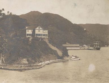 House above harbour. From the album: Photographs of Apia, Samoa