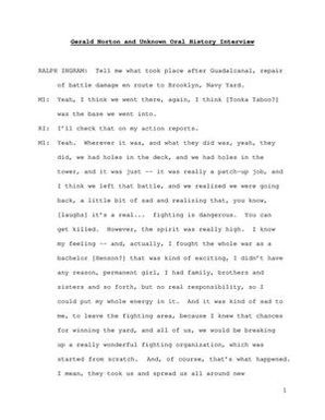 Oral History Interview with Gerald Norton and unknown, June 4, 1988