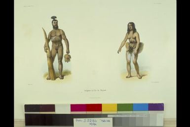 Indigenes de l'ile de Paques / Mesnard delt.; lith. par Blanchard