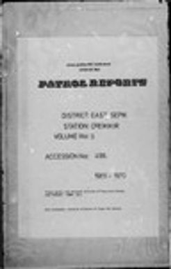 Patrol Reports. East Sepik District, Dreikikir, 1969 - 1970