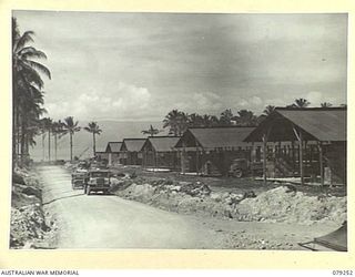PALMALMAL PLANTATION, NEW BRITAIN. 1945-02-14. SOME OF THE STORAGE SHEDS OF THE ADVANCED STORES DEPOT OF THE 5TH BASE SUB AREA